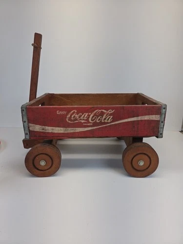 Vintage Coca-Cola Wooden Crate Wagon