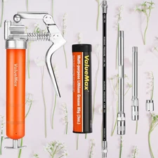 ValueMax Mini Grease Gun Kit (3500 PSI) with 3 OZ Grease, 12'' Flexible Hose