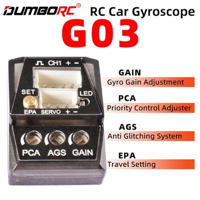 DUMBORC G03 Gyro Anti Glitching System GAIN for RC Monster Truck Drift Racing