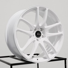 19x8.5 Vors Tr4 5x108 35 White Wheels Rims Set4 73.1