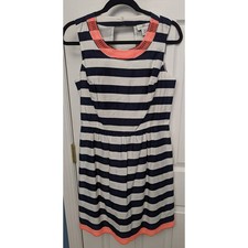 Vineyard Vines Dress Striped Embroidered Collar Nautical Party Brunch Day Date