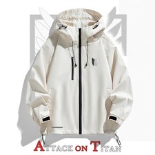 Attack on Titan Levi Ackerman Impermeable Chaqueta Deportiva Abrigo con Capucha Disfraz Show