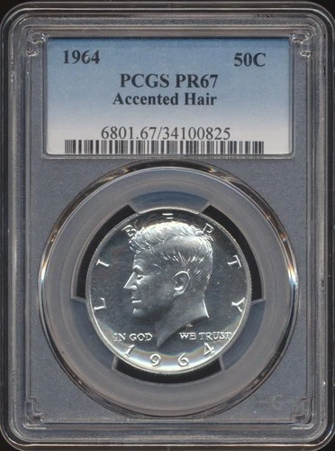 1964 Kennedy Half Dollar PCGS PR67 - Accented Hair