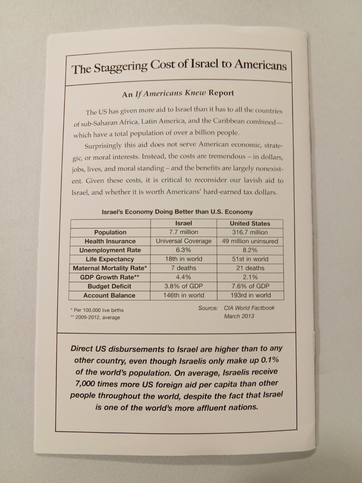 The Staggering Cost of Israel to Americans by Alison Weir eBay