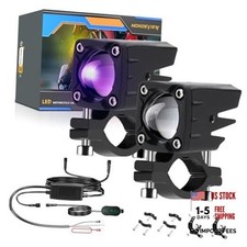 LED Motorcycle Auxiliary Light Kit, 5 Modes, Spot Driving Lights, Compatible