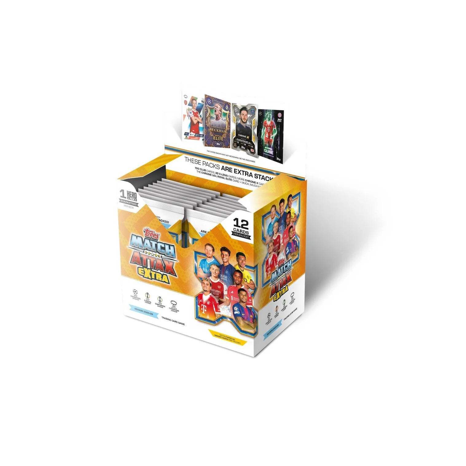 UCC Match Attax Extra 2026 Card Packets 32 Packs Display Box