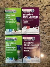 4x 20 WALGREENS NICOTINE MINI Cherry 80 LOZENGES 2MG EXP 11/26 Nicorette