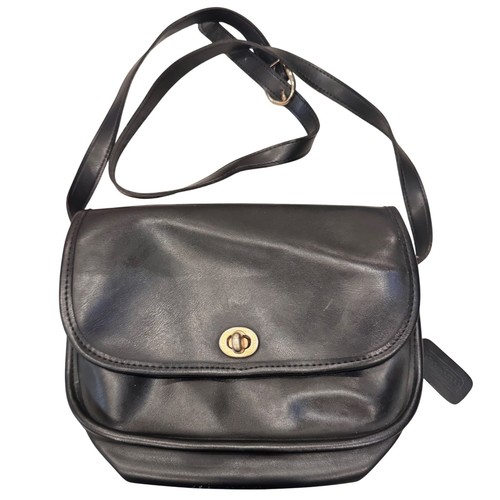 Coach City Bag Vintage 1989 9875 Old Creed Black Glove Leather WeatherWare