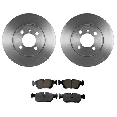 Bosch QuietCast Front Rotors Akebono EURO Disc Brake Pad Kit For E30 325i Base