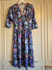 Vintage Dorothy Perkins Floral Tea Dress,  Midi Length, Size UK 12