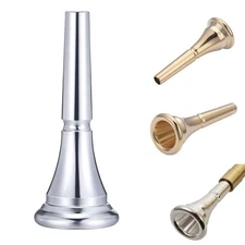 High Quality Silver Plated French Horn Mouthpiece Instrument Accessories Hot