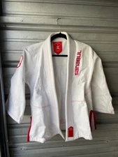Sanabul Jiu Jitsu Kimono Top Kids K3 White Red Marital Arts MMA Top Only