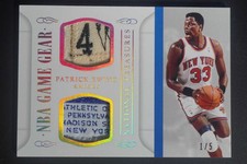 2014-15 Panini National Treasures Patrick Ewing Game Gear Tag Patch 1/5 DA457