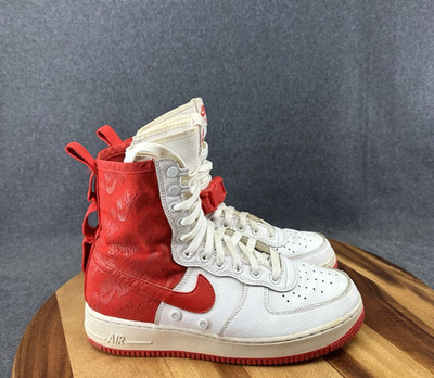 Nike SF AF 1 High White University Red Mens High Top Shoes US 8 Special Field
