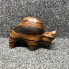 VTG MCM Carved Wood Buffalo/Bison Figurine/Statue