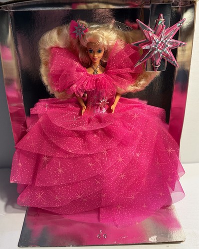 Happy Holidays Special Edition 1990 Christmas Barbie #4098 Yellow Package