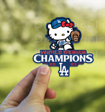 Los Angeles Dodgers 2025 World Series Champions 4" x 4" Vinyl Sticker
