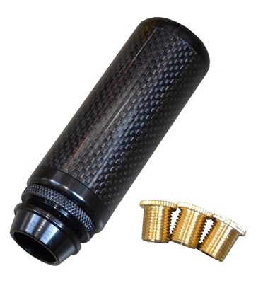 Universal verstellbarer Aluminium Auto Schaltknauf mit 8mm, 10mm & 12mm Carbon