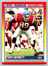 1990 Score #304 Tony Bennett Rookie Card Ole Miss Rebels. rookie card picture