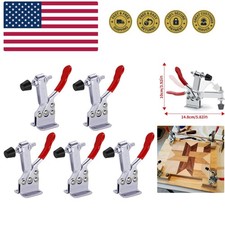 5 pack Hold Down Toggle Clamps Latch Antislip Red 201B Hand Tool 200Lbs Holdi...