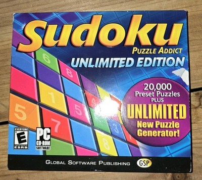 Sudoku Puzzle Addict: Unlimited Edition (PC, 2005) FACTORY SEALED