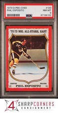 1973 O-PEE-CHEE #120 PHIL ESPOSITO BRUINS HOF PSA 8