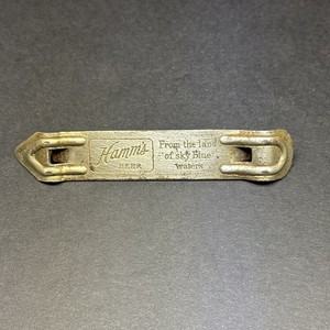 Vintage Hamm's Beer Bottle Opener Antique Church Key Brewing Advertising Tin