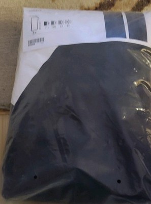 1 Pack Of 2 Panels IKEA Sanela Curtain Panel 55'' x 98  Black Soft Velvet