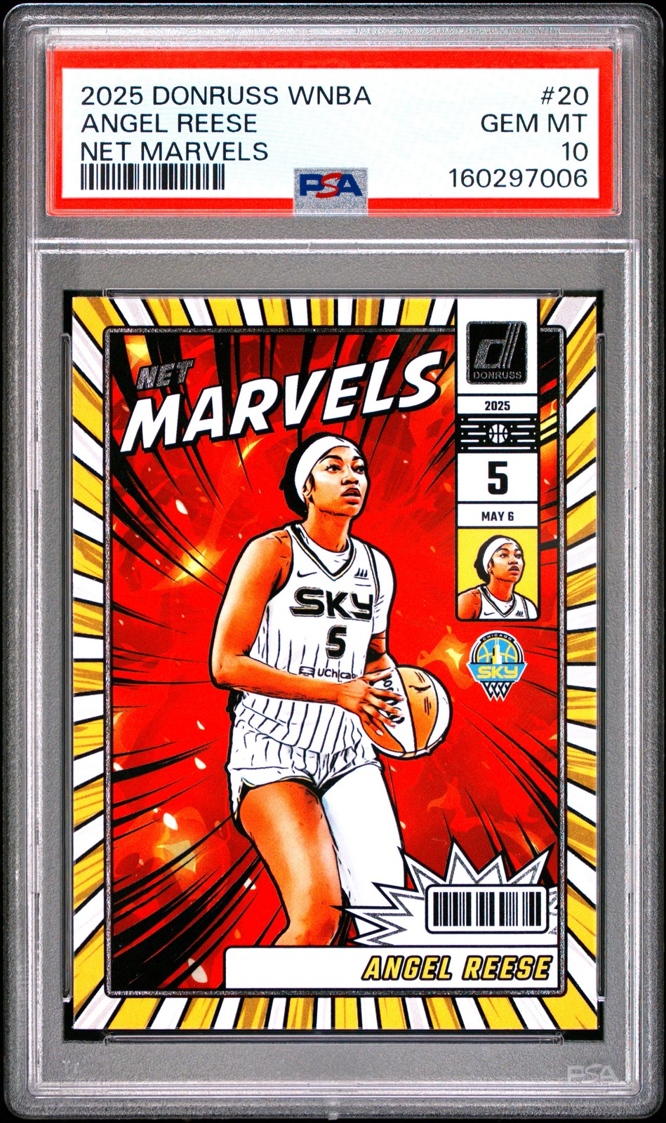 2025 PANINI DONRUSS WNBA NET MARVELS #20 ANGEL REESE PSA 10