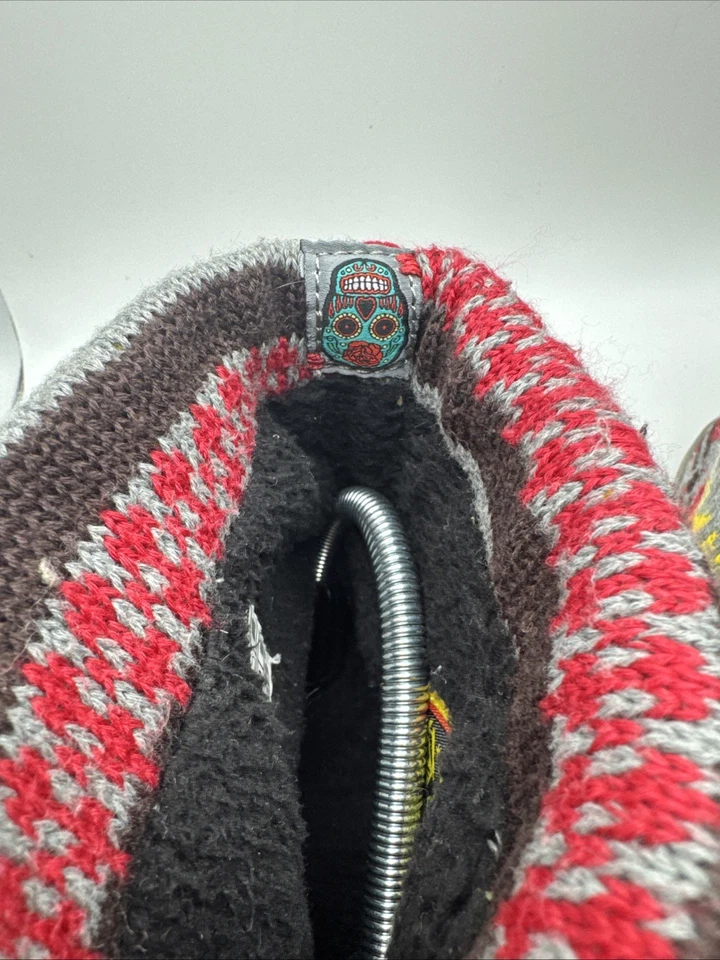 Tigerbear Republik Aztec Southwestern Knit Slipper Ankle Boots Fleece Lined 6.5 - Image 3 of 4