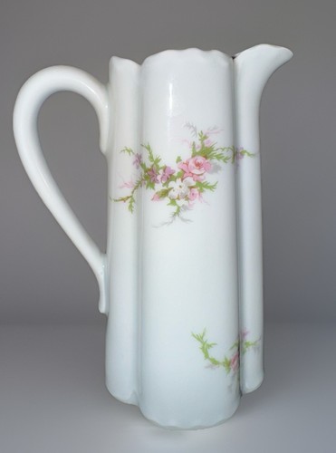 Vintage French HAVILAND LIMOGES Porcelain 5.5" Rosalinde Pitcher- Pink Floral - Picture 2 of 5