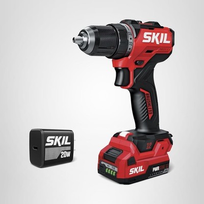 SKIL 12V Brushless Cordless 1/2-Inch Compact Drill Driver Kit Including 2.0Ah US