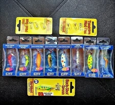 Clam Jointed Pinhead Pro Mino and Leech Flutter Spoons- 1/8 oz #10 Hook-lot of 8