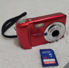 Vivitar ViviCam XX14 20MP HD Digital Camera Red - Tested Works Bundle W/ SD Card
