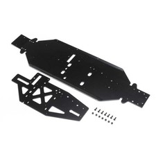 Chassis with Brace Plate, 4mm, Black: DBXL 2....