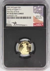 2021-W $5 Gold American Eagle T-1 1/10 oz NGC PF70 ULTRA CAMEO FDOI Mercanti