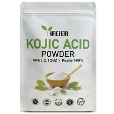 iFEiER Pure Kojic Acid Powder 60g2.12oz for Skincare Products and Homemade Co...