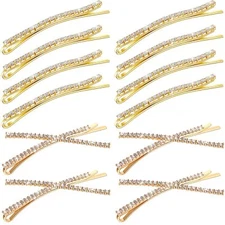 12 Pcs Rhinestone Bobby Pins Decorative Hair Clips for Wedding Bridal Shower
