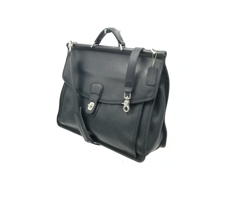 Coach G7C-5266 Vintage Beekman Black Leather Briefcase/Laptop Bag