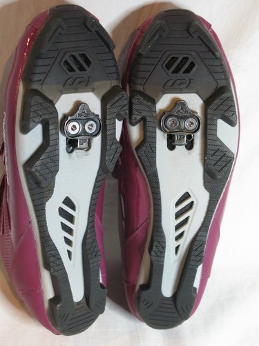 Garneau Womens HRS-80 MTB Mountain Bike Shoe Sz 11.5 EU 43 w Cleats in Magenta - Picture 4 of 18