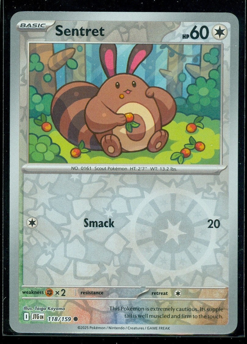 Pokemon SENTRET 118/159 Journey Together Rev Holo - MINT