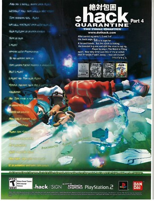 2004 Hack Quarantine Part 4 The Final Chapter Video Game Retro Print Ad/Poster