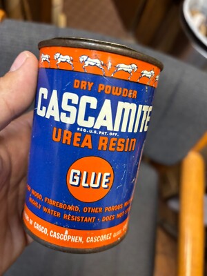 VINTANGE TIN CAN - CASCAMITE UREA RESIN GLUE, CASEIN CO. NEW YORK, NY