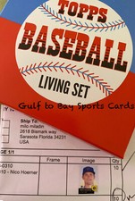 10 Card Sealed Bundle Topps MLB Living Set Card #310-Nico Hoerner-Print Run:3523