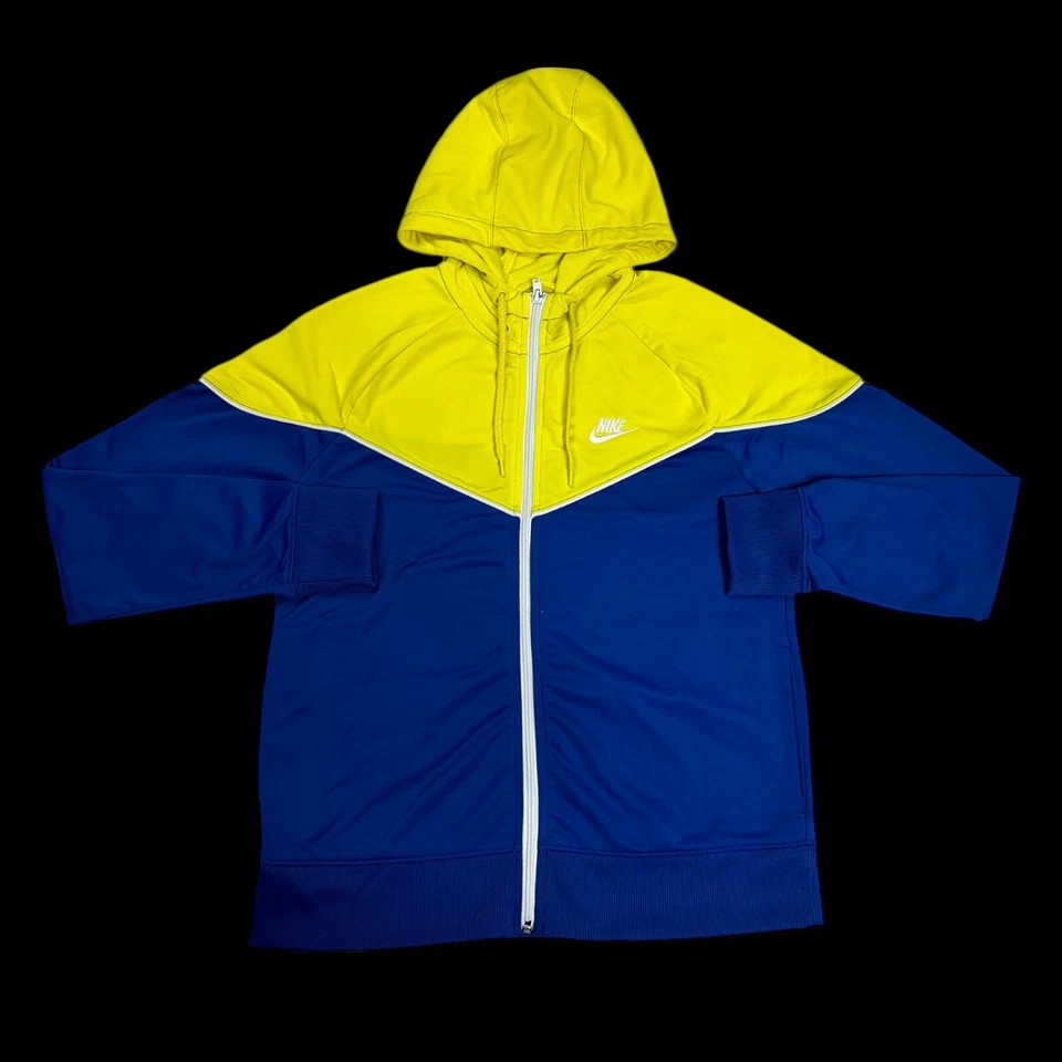 Sudadera con Capucha Nike Juvenil Talla Grande Vintage Años 90 Cremallera Completa Logo Bordado Bloque de Color Foto 3 de 4