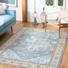 SAFAVIEH Aria Collection ARA580Y Green / Blue Rug