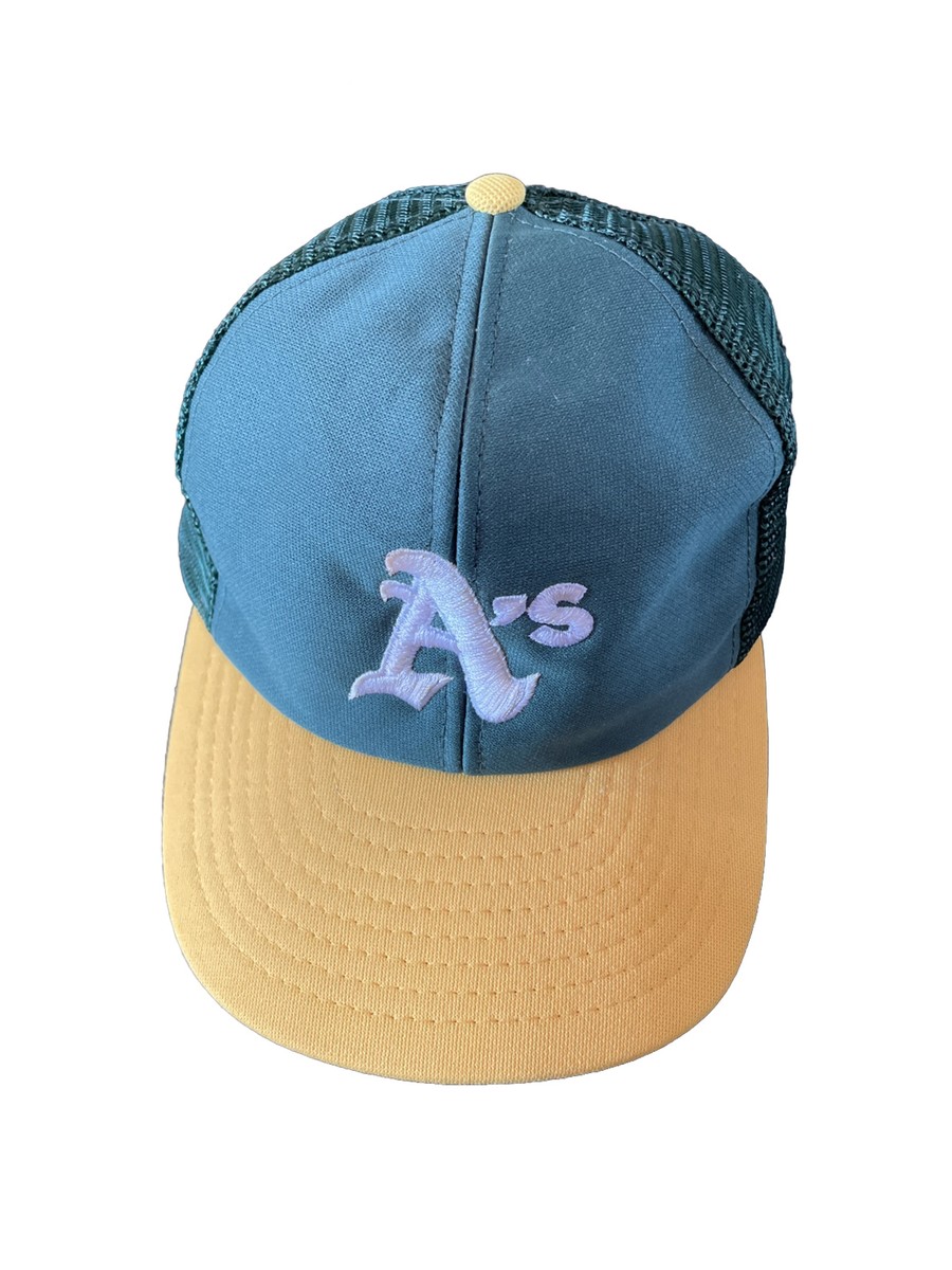 Mens MLB Vintage Oakland A's Snapback Adjustable Mesh Trucker Hat
