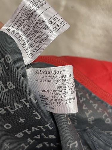 NWT Olivia Joy New York Quilted Red Tote Shoulder bag/Crossbody Handbag Purse - Picture 14 of 20
