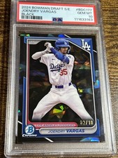 JOENDRY VARGAS 2024 Bowman Draft Sapphire #BDC-177 Black Refractor /10 PSA 10