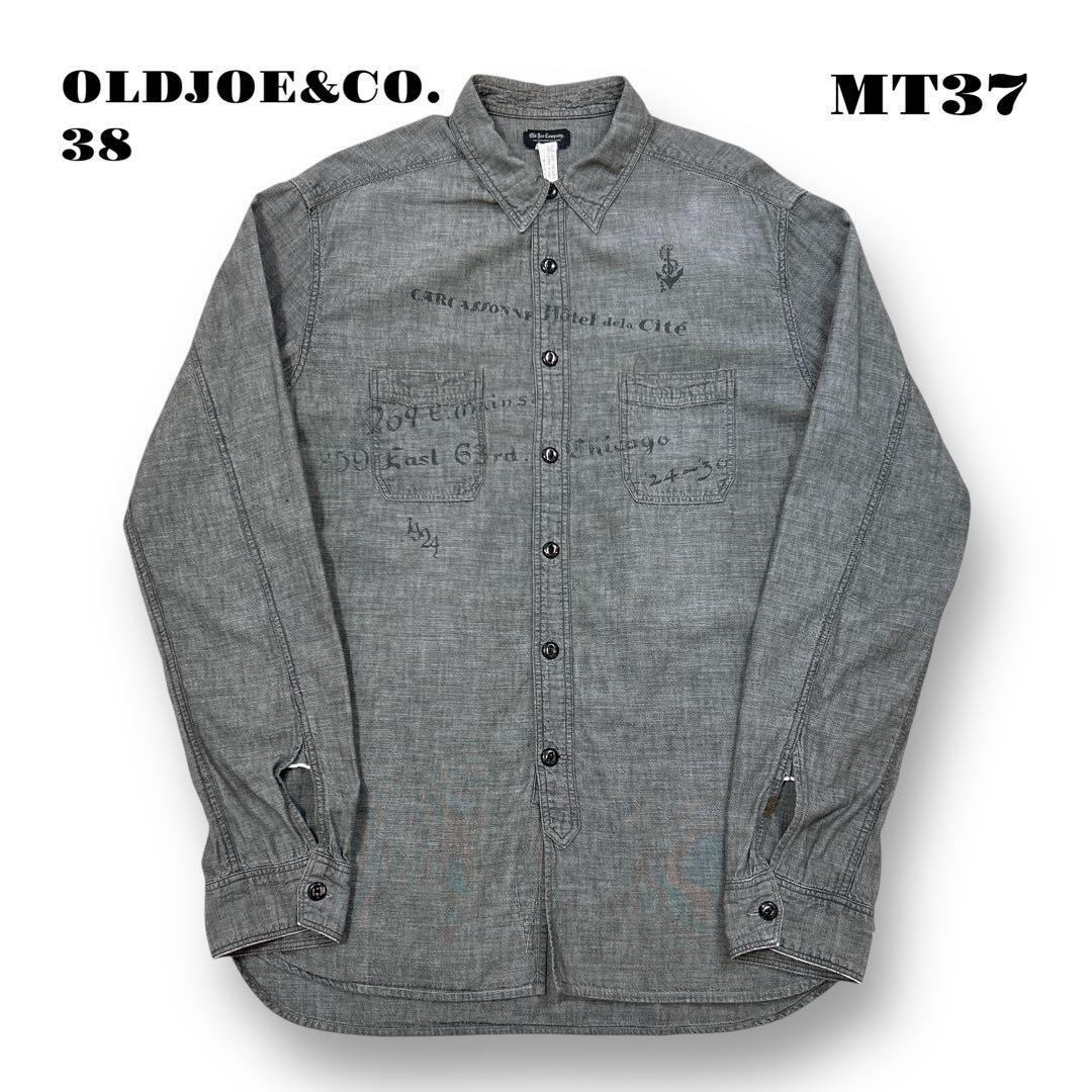 OLDJOE & CO. long sleeve shirt chambray black charcoal size 38 | eBay